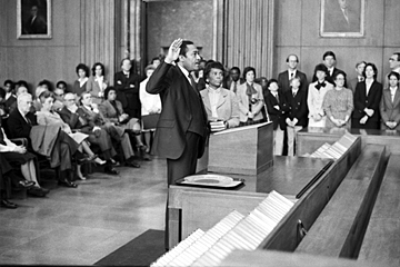 Who was the first african american supreme court outlet justice